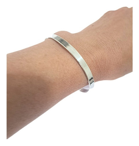 Bracelete Prata925 Quadrado Com Feicho 