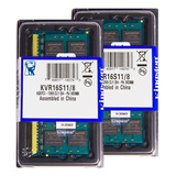 Memória  Kingston Ddr3 8gb 1600 Mhz Notebook 1.5v Kit C/50