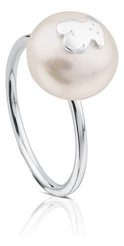 Anillo Tous Sweet Dolls En Plata De Ley Con Perla.