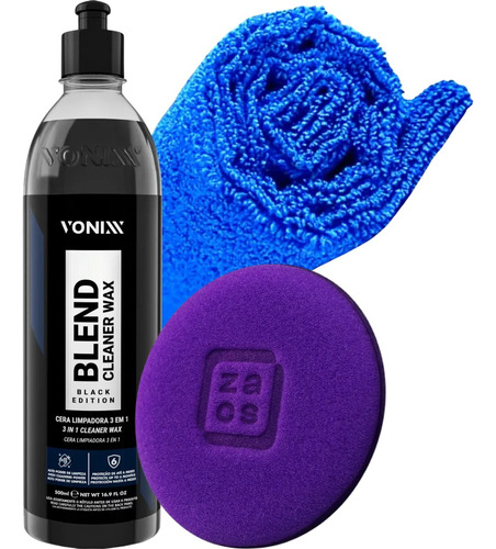 Cera Automotiva Carnaúba Blend Black Cleaner Wax Vonixx