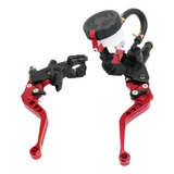 Kit De Manijas Articuladas Rojas 22mm Universales Para Moto