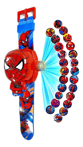 Reloj Pulsera C/ Cuerpo Proyecta 24 Imágenes Spiderman Y Mas