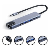 Adaptador Hub Usb C Multiportas Hdmi 4k Ethernet Usb 3.0