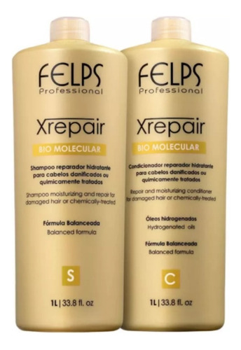   Felps Kit Duo Xrepair Shampoo + Condicionador - 2x1l