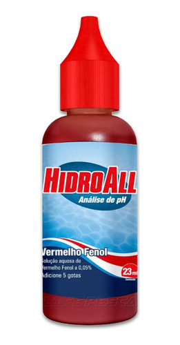 Reagente Para Análise De Ph Vermelho Fenol Hidroall - 23 Ml