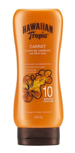 Protector Solar Hawaiian Tropic Carrot Fps10 Loción X 240 Ml