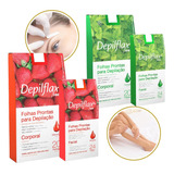 4 Cx Folha Pronta Cera Depilação Facial/corporal Depilflax