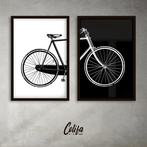 Set Cuadros Minimalista - Bicicleta - Decorativos - 30x40