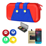 Pack Mario Para Nintendo Switch Bolso + Mica + Protectores