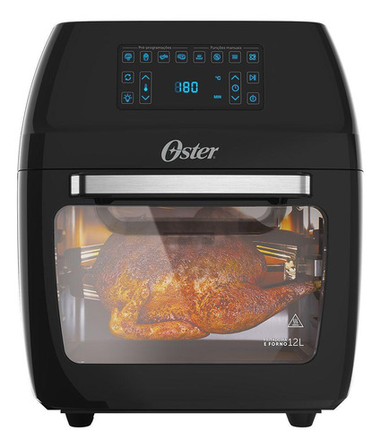 Fritadeira Oven Fryer 3 Em 1 Ofrt780 12 Litros Preta Oster Cor Preto 110v