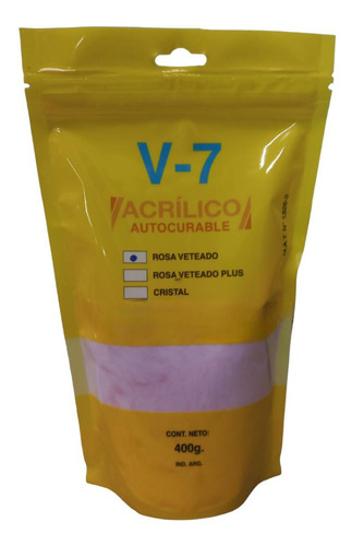 Acrílico Autocurable V-7 Rosa Veteado X400g