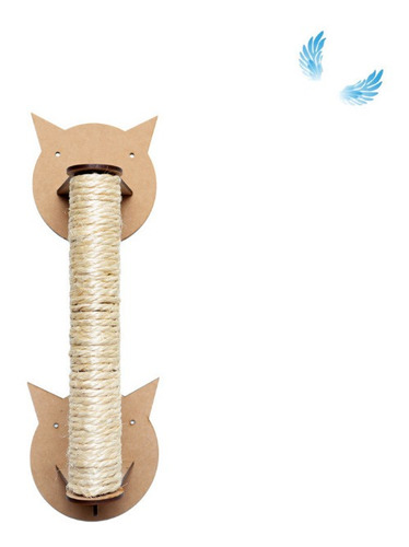 Arranhador Gatos De Parede Pet Brinquedo Mdf Sisal Brinde