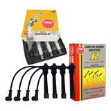 Kit Cables Y Bujias Ngk P/ Fiat Palio Siena Fire 1.0 1.3 16v