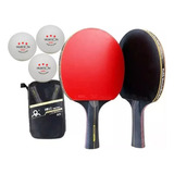 Set 2 Paleta De Ping Pong Profesional 6 Star / Con Estuche