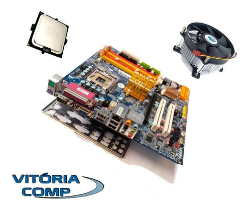  Kit Intel Lga 775 - Dual Core + Placa Mãe + Cooler