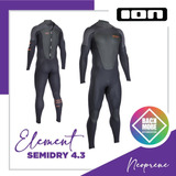 Traje Neoprene 4-3mm Manga Larga Ion Element Semidry Negro