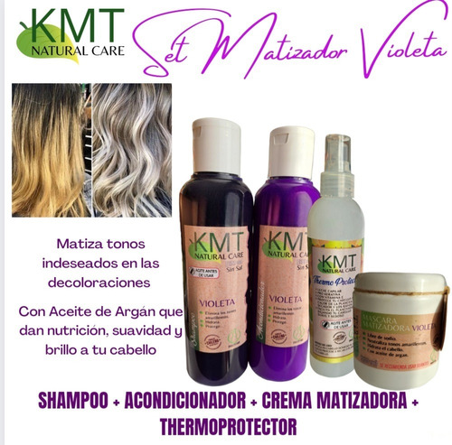 Shampoo Matizador Violeta - Set Full 4 Productos - 