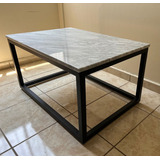 Mesa De Centro Marmol Carrara 90x60x43 Cm