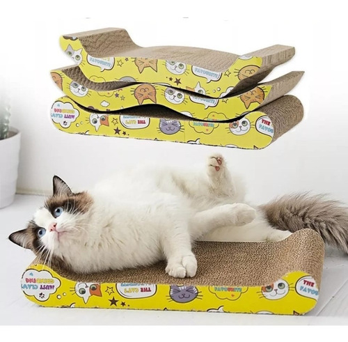 Rascador Para Gatos Carton Corrugado + Catnip Hierba Gatera