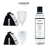 Copa Menstrual Lunacup Duo Pack: 1 Mini + 1 Grande + Regalo