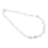 Cadena De Plata 925 Mujer Tipo Corazones 45 Cm