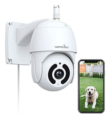 Cámara De Seguridad Exterior, Wansview 1080p Pan-tilt 360 Su