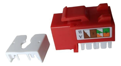 Jack Rj45 Cat6 X10un Color Rojo