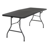 Mesa Moldeada Plegable A La Mitad De Cosco, Plstico, Negro