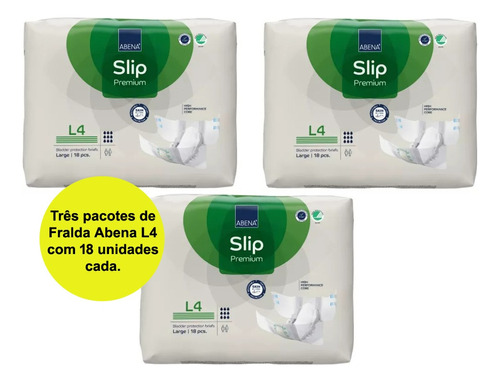 Fralda Geriátrica Abena Slip Premium L4 (kit Com 03 Pacotes)