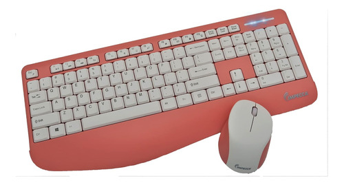 Combo Mouse Y Teclado Inalambrico, Rosa | Impecca