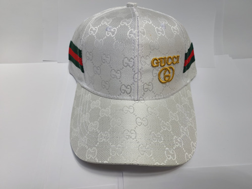 Gorra Cachucha Gucci White Logo Cosido