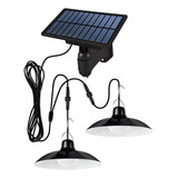 Lampara Solar Exterior-focos Led Para Casa-doble Faro