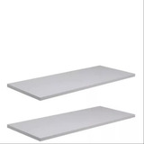 Kit 2 Prateleiras 120x15cm Mdf Branco Suporte Grátis 120152