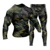 Conjunto Remera Slim + Calza Hombre Camuflado Pr344-ch001