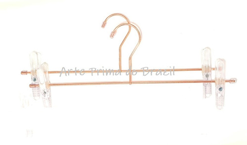 50 Cabides Adulto C/ Presilha Rose Gold-calça, Saia, Bermuda