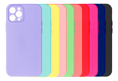 Funda De Silicona Lisa Antideslizante Para iPhone 13 Pro Max