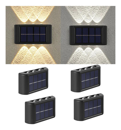 Lámpara Solar Recargable, Luz De Jardín Externa, 4 Piezas