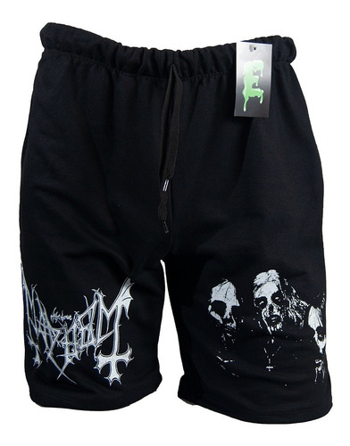 Mayhem Bermuda Short Pantalon Black Metal Rock Heavy