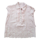 Cheeky Camisa Camisola Blusa Bordada Rosa Talle 8 Cómo Nueva