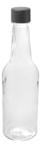 Botella Vidrio Mini Esencia Salsas 180 Cc Con Tapa X15 