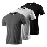 Kit 3 Camisetas Treino Academia Blusa Masculina Esportes