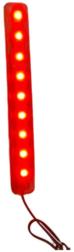 Lâmpada Fita 09 Leds Freio Vermelho 12 V Em Plástico Carro