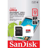 Tarjeta Sandisk Microsdhc 32gb Clase 10 Con Adaptador