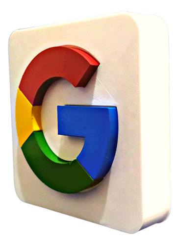 Placa Decoração Google Geek 3d Streamer Youtuber Logo Mesa