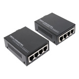 2x Conversor De Fibra Ótica Gigabit Ethernet 1000m Com 4x