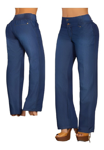 Pantalón Blue Jeans Suelto Bota Ancha 