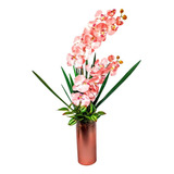 Arranjo Grande De Orquideas Vaso Dourado Flores Artificiais