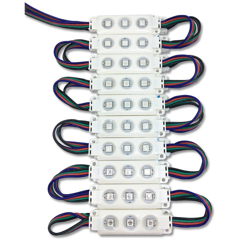 Modulo Led Smd 5050 Exterior Rgb 0.72w 12v X10 Unidades