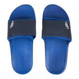 Ojotas Olympikus Aruba Color Azul - Modelo Con Velcro