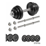 Kit De Mancuernas 23kg Ha-8600- Abs Sportfitness  Negro